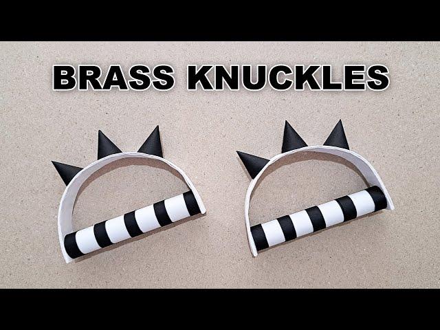 MAKING BRASS KNUCKLES FROM PAPER - (How to Make Paper Brass Knuckles)