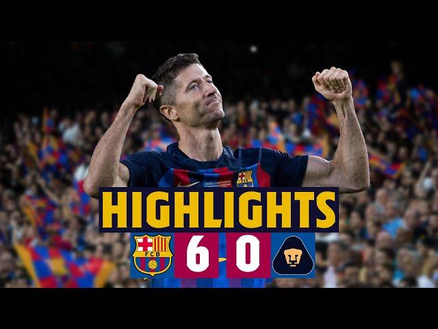 LEWANDOWSKI'S 1ST GOAL FOR BARÇA I HIGHLIGHTS: BARÇA 6-0 PUMAS I GAMPER TROPHY