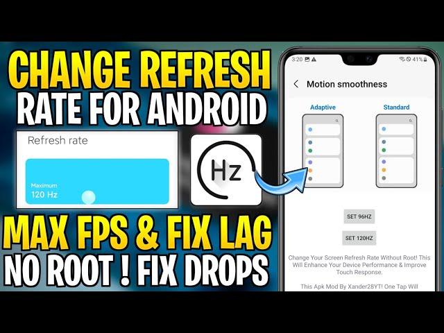 Change Refresh Rate For Android ( Without Root ) || Unleash Max Performance & Get Max FPS !!