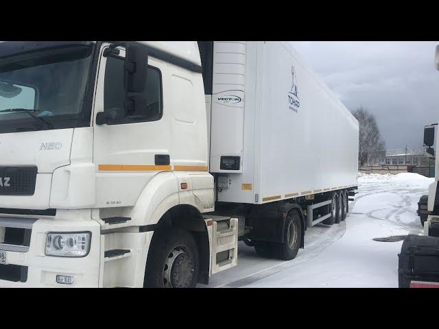 Получаю новый автомобиль камаз 5490(нео), обустраиваемся в кабине, получаю новый Реф)))