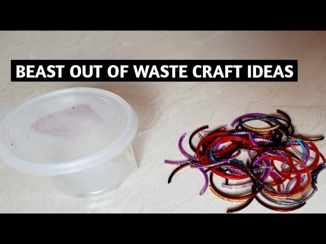 Beast out of waste craft ideas/waste bangles craft