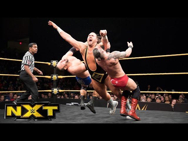 Heavy Machinery vs. vs. Jonathan Ortagun & Mike Marshall: WWE NXT, March 29, 2017