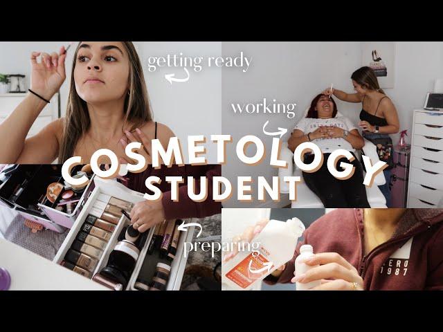 DAY IN THE LIFE | taking clients at home, cosmetology school