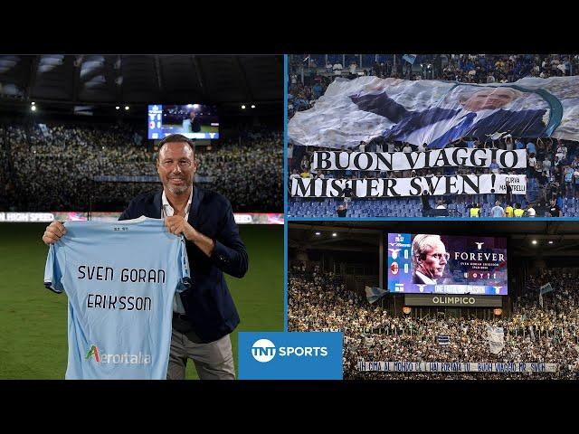 Lazio and fans honor former coach Sven Goran Eriksson ️ 