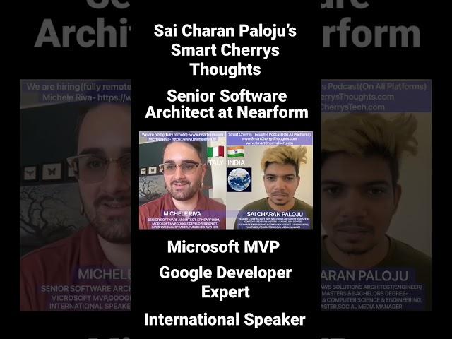 #softwarearchitecture #nearform #mvp #microsoft #gde #googledeveloper #smartcherrysthoughts #saichar