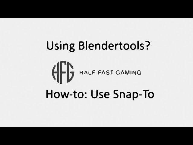 ATS | BlenderTools Tips | Using Cursor Snap To Selection