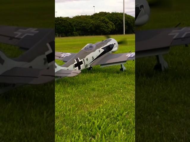 Fw-190 1.3m warbird take off real engine sound !  #rc #shorts