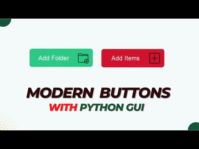 Modern Buttons with CustomTkinter Images - Modern Graphical User Interfaces with Python