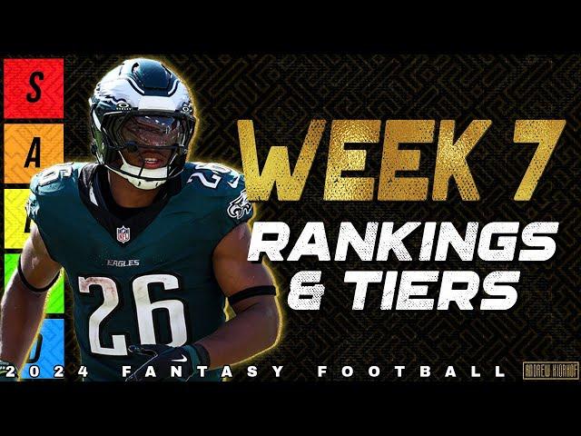 Week 7 Running Back Rankings & Tiers - 2024 Fantasy Football