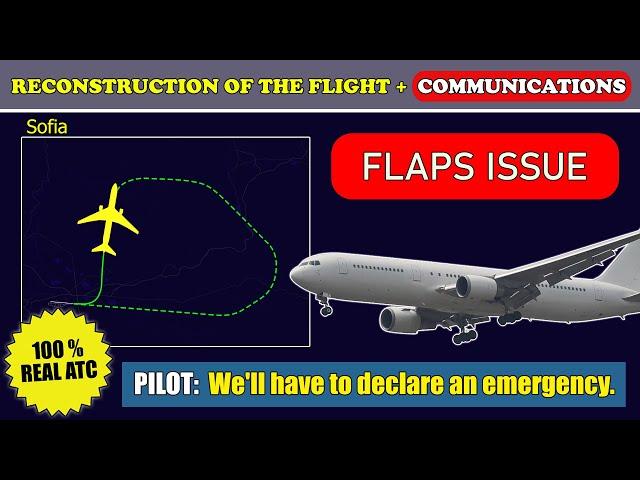 Flaps issue after departure | U.S. Transportation Command Boeing 767-300 | Sofia, ATC