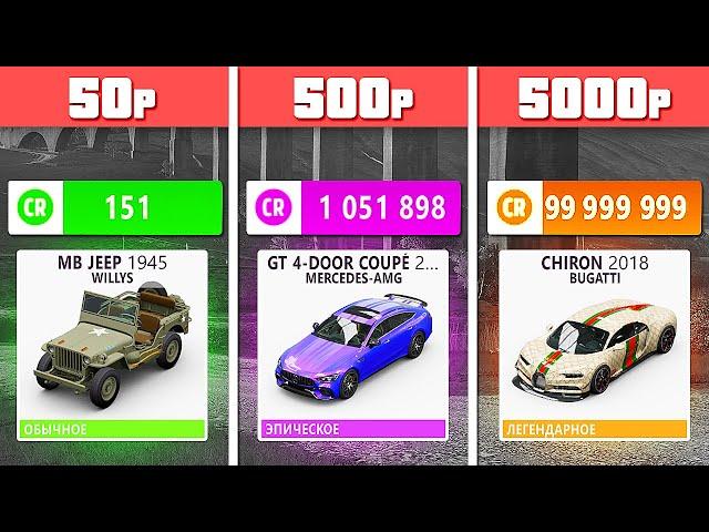 КУПИЛ АККАУНТ ЗА 50, 500 и 5000 РУБЛЕЙ в ФОРЗА ХОРАЙЗЕН 5! (Forza Horizon 5 Аккаунт с читами)