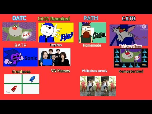 Oggy and the Cockroaches intro comparison super extended