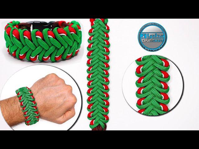 How to Make Paracord Bracelet Christmas Tree Knot Tutorial DIY