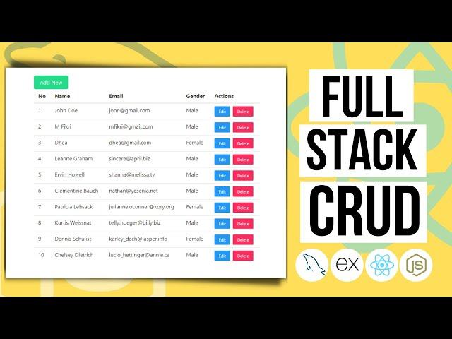 COMPLETE CRUD Tutorial with Node JS, Express, React JS and MySQL (Full Stack)