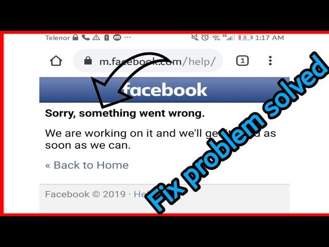 Sorry, something went wrong facebook problem solved || sorry, something went wrong fb link not open