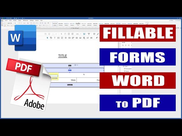 Create a Fillable Form and convert into a PDF Fillable Form | Microsoft Word Tutorials