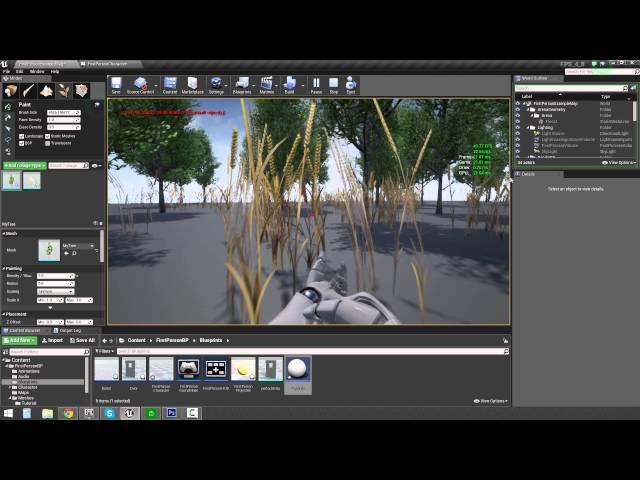 Unreal Engine 4 - Place foliage at run-time