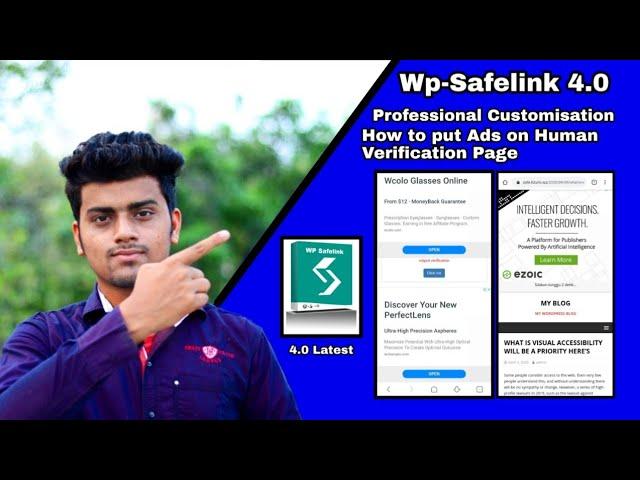 Wp-Safelink 4.0 Professional Customisation | How To Put Ads on Human Verification Page | Full Video