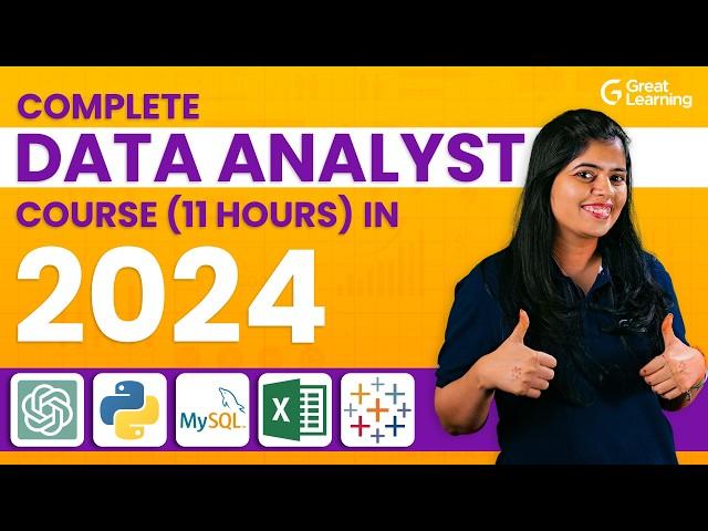 Data Analyst Full Course in 11hrs | Data Analyst Roadmap in 2024