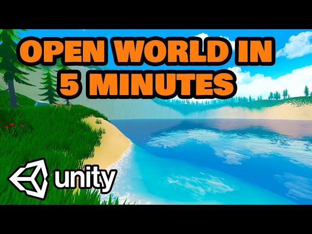 Build a beautiful 3D open world in 5 minutes | Water, Lakes, Environment | Pt. 2