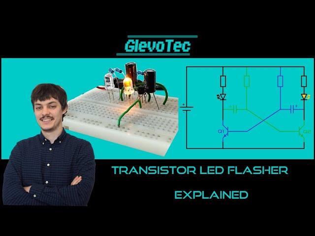 How a 2 transistor LED flasher circuit oscillator works | Easy simple explanation