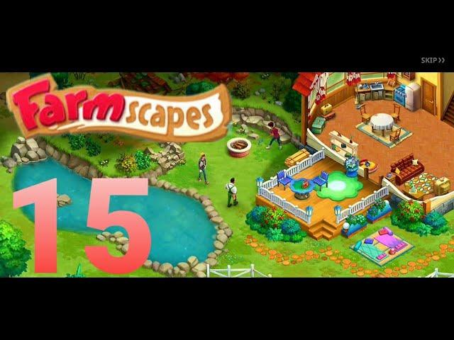 FARMSCAPES Playrix Gameplay Story - Opening NEW AREA - Backyard | Day 1 Part 1