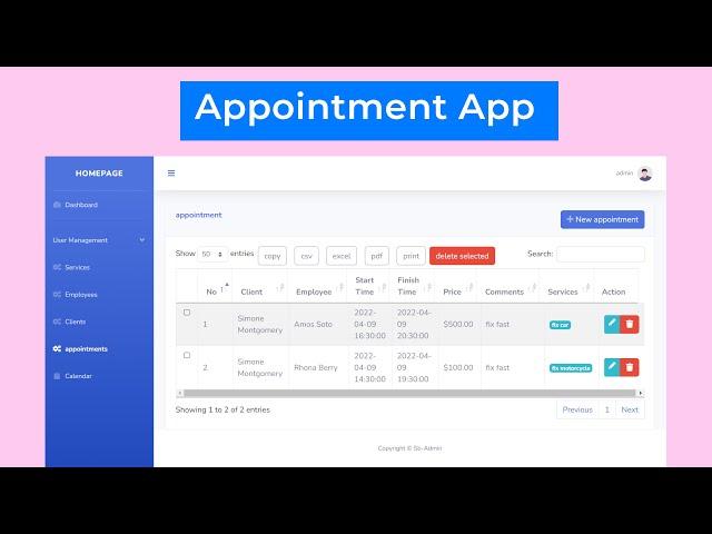 Appointment System  Application  - Laravel Free Source Code