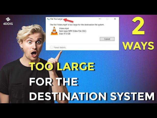 [FIXED] - How to Solve "File is too Large for the Destination System" | 4DDiG Partition Manager