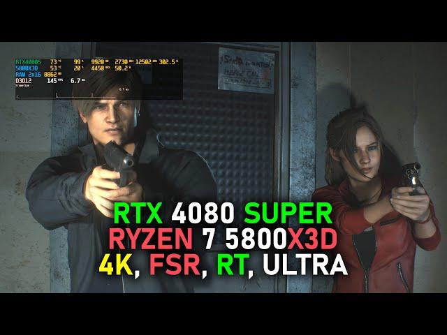 Resident Evil 2, RTX 4080 SUPER, 4K, FSR, RT, Ultra