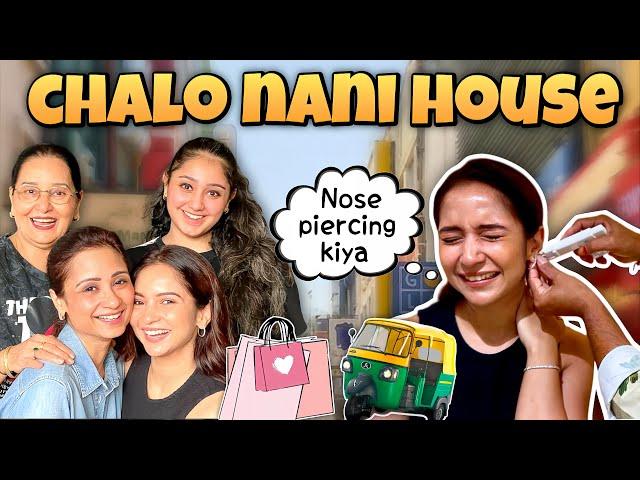 Daily vlog | Nani ka Ghar | Nose Piercing - Shopping
