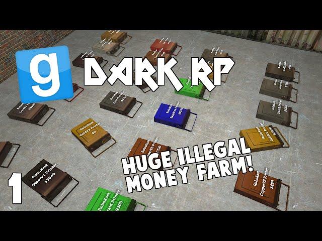 Gmod Dark RP | HUGE Room Full Of Money Printers| EP 1 (Funny Moments)