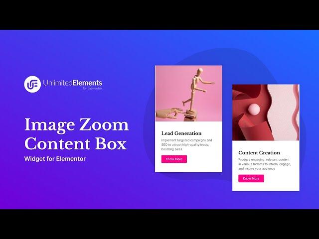 Image Zoom Content Box Widget for Elementor