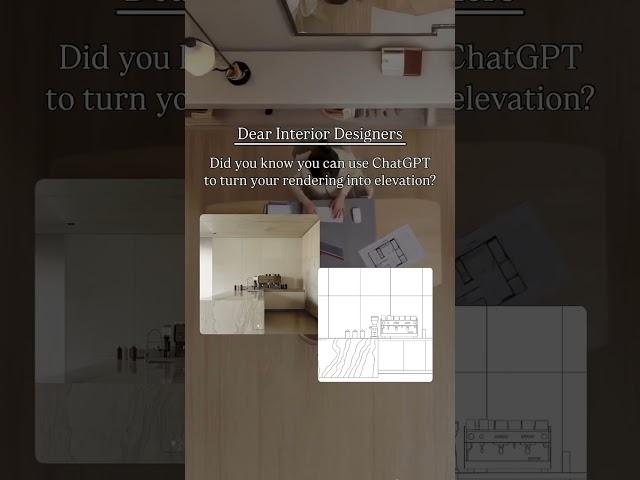 Use ChatGPT to Turn Your Rendering Into Elevation #interiordesign #interiordesigners #chatgpt