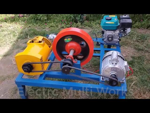 Flywheel Free Electricity How To Make Free Energy Generator 230v With 8kva Alternator & Motor