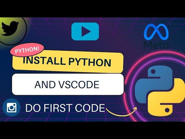 Install Python|Install Vs Code|First Programming Code In Python