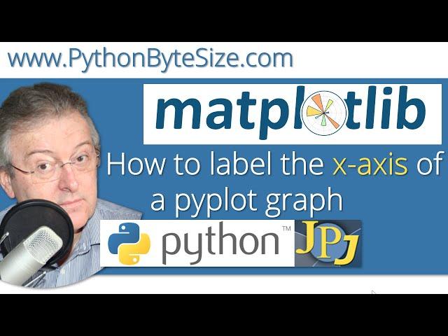 How to label the x axis of a pyplot graph