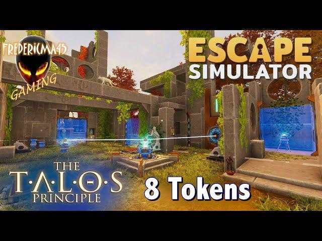 Escape Simulator THE TALOS PRINCIPLE DLC Walkthrough + 8 Tokens Location (Free Update - NEW ROOM)