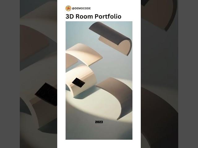 3D Room Portfolio with Three.js and Blender || #animation #css #threejs #coding #portfolio #blender