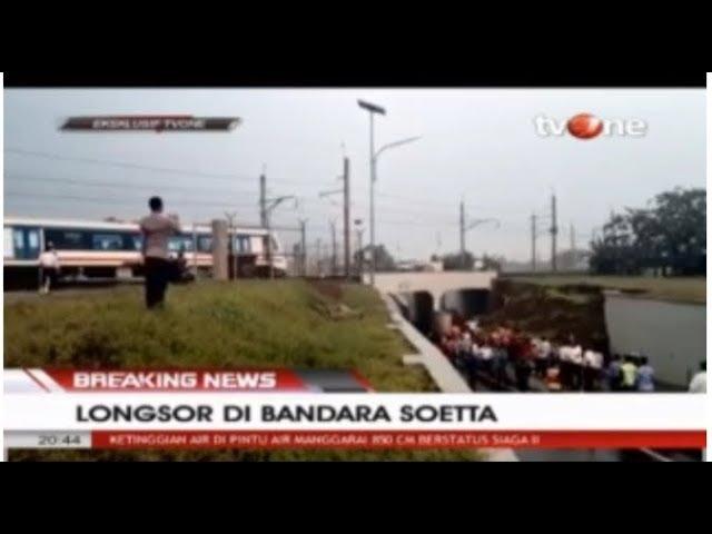 INNALILLAHI!!! UNDER PASS KERETA BANDARA SOEKARNO HATTA RUNTUH, MOBIL TERTIMPA BETON