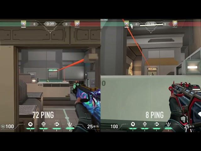 How ping affects Valorants peekers advantage!