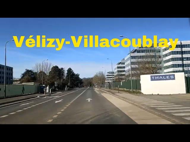 Downtown Vélizy-Villacoublay 4K- Driving- French region