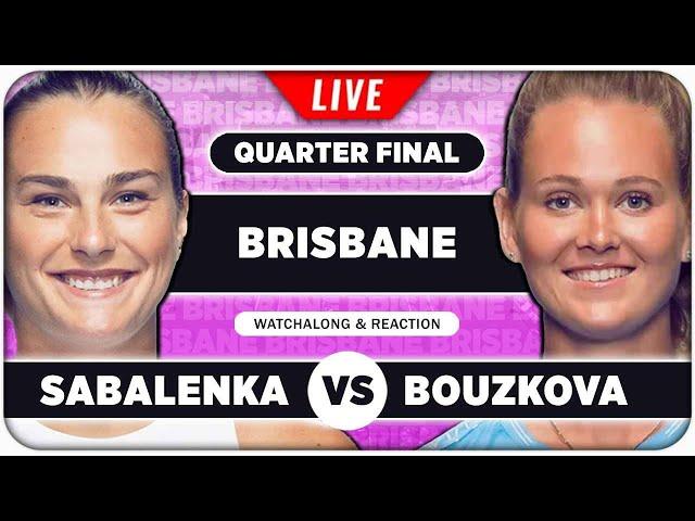 SABALENKA vs BOUZKOVA • WTA Brisbane 2025 QF • LIVE Tennis Play by Play Stream