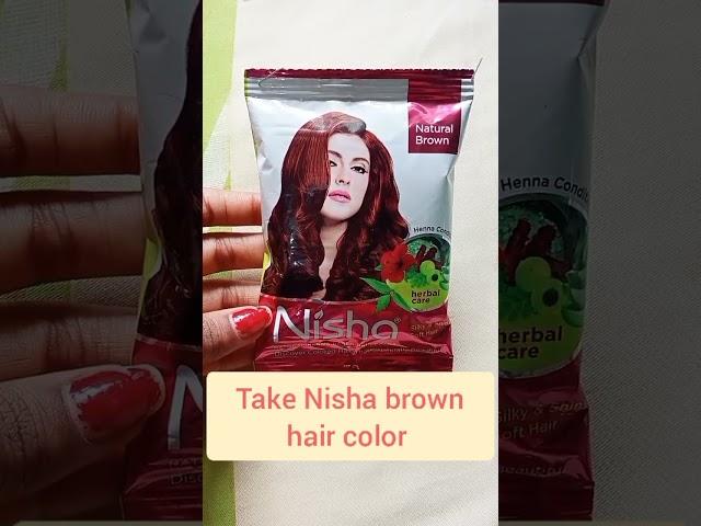 Nisha henna brown hair color at rs 10 | it works? |review #haircolorathome#nishahennacolor#review