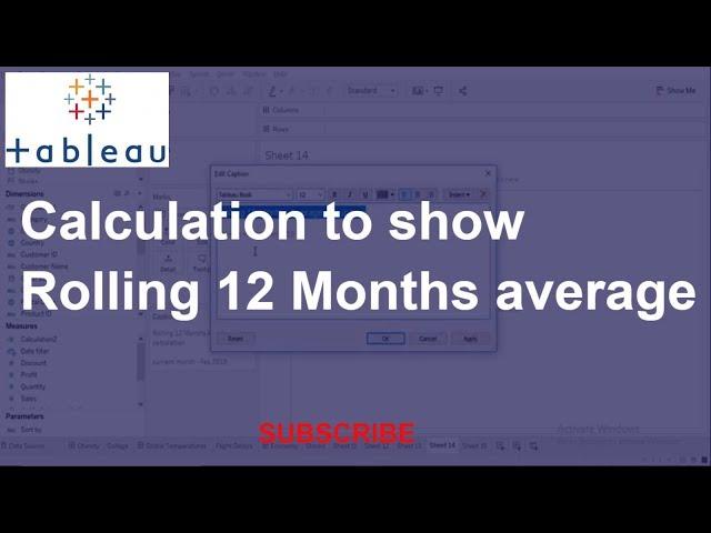 Rolling 12 Months Average calculation