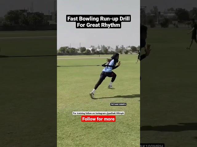 Fast bowlers Run-up drill to Increase Bowling Speed | #shorts #fastbowlingdrills #runupdrill