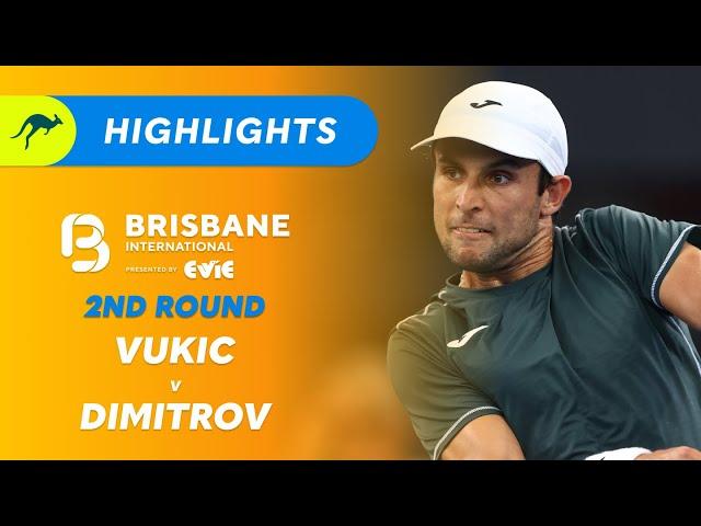 Aleksandar Vukic v Grigor Dimitrov - Brisbane International Highlights | Wide World of Sports