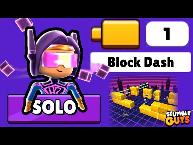 How To Play BLOCK DASH *SOLO*  | Stumble Guys