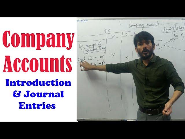 తెలుగు | Company Accounts | Journal Entries explained with Concept | Financial Accounts | Part 1