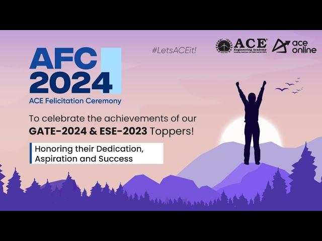 ACE Felicitation Ceremony 2024 | Success Celebration of GATE & ESE Toppers| ACE Online & ACE Academy