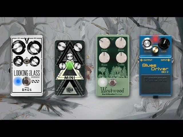 "Transparent" Overdrive Comparison | Boss BD-2, SS/BS mini, EQD westwood, and DOD looking glass